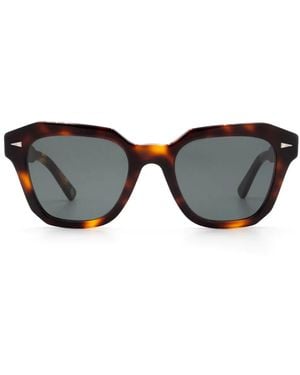 Ahlem Tortoise Rectangular Sunglasses - Zwart