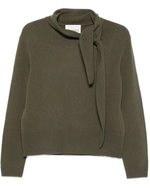 Closed Tie-Neck Jumper - Green