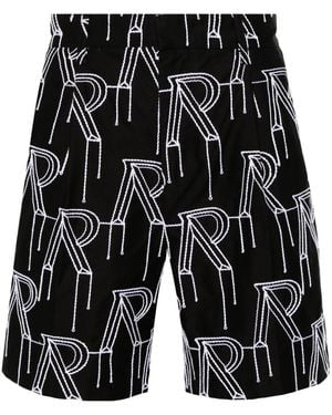 Represent Klassische Shorts Mit Initialen-Stickerei - Schwarz