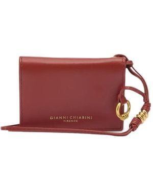 Gianni Chiarini Ring-Detail Strap Wallet - Red