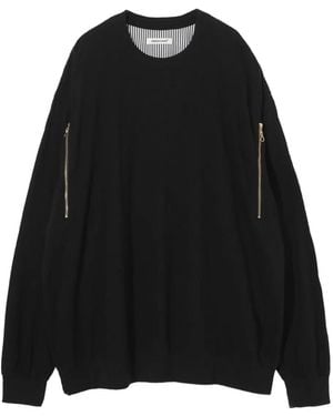 Undercover Zippered-Pockets Sweatshirt - Black