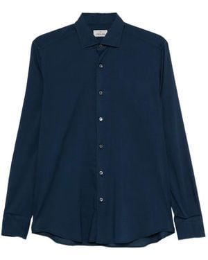 Alessandro Gherardi Chemise À Boutonnière Sur Le Devant - Blue