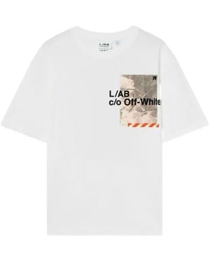 LAB C.O. OFF WHITE Graphic-Print T-Shirt - White