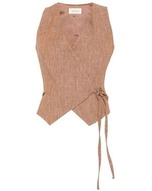 ViCOLO Wrap-Style Sleeveless Vest - White