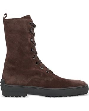 Tod's Enkellaarzen Met Veters - Bruin