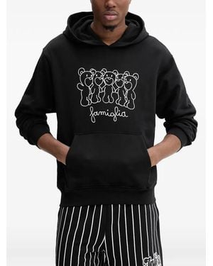 INBETWEENERS Hoodie Met Grafische Print - Zwart