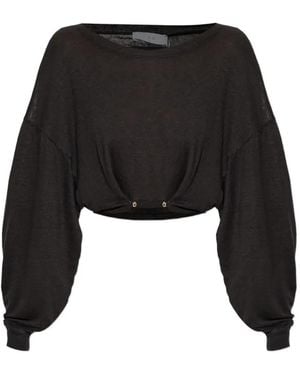 IRO Destinee Cropped Off-Shoulder Top - Black