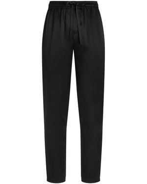 Dolce & Gabbana Embroidered Pyjama Pants - Black