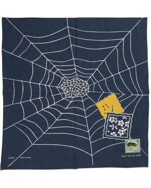 Kapital Spiderweb Graphic-Print Bandana - Blue