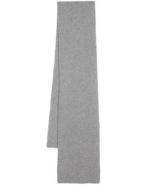 Canali Ribbed-Knit Scarf - Gray