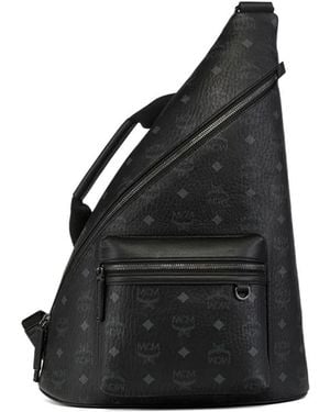 MCM Adjustable-Strap Sling Back - Black