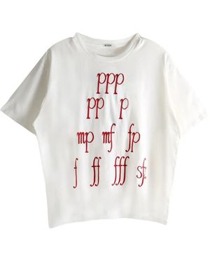 Bode Composer Embroidered-Graphic T-Shirt - White