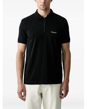 ARMANI EXCHANGE Polo Con Logo Y Cremallera - Negro