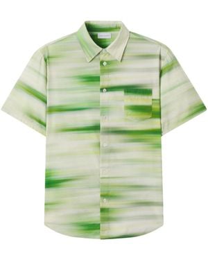 John Elliott Abstract-Pattern Short-Sleeve Shirt - Green