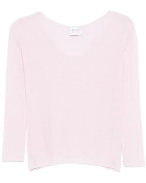 Be You Pullover Mit V-Ausschnitt - Pink