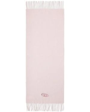 DIESEL S-Imon Oval-D Fringed Scarf - Pink
