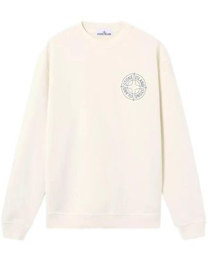 Stone Island Sweatshirt Mit Logo-Print - Weiß