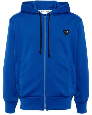 COMME DES GARÇONS PLAY Chaqueta con capucha y parche de corazón - Azul