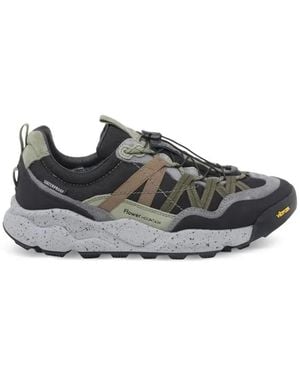 Flower Mountain Panelled Toggle-Fastening Trainers - Grey
