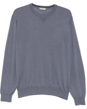 Herno Crew-Neck Long-Sleeve Sweater - Gray