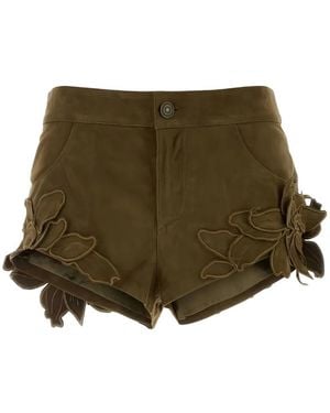 Isabel Marant Kevana Floral-Appliqué Shorts - Brown