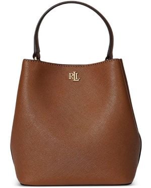Ralph Lauren Small Reese Logo Bucket Bag - Brown