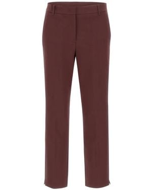 Marella Side-Slit Pants - Purple