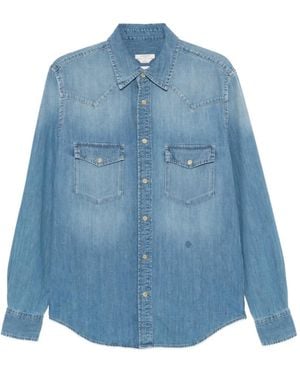 Jacob Cohen Camicia Denim Stile Western - Blu