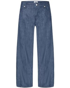 Cambio Wijde Denim Broek - Blauw