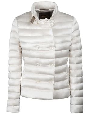 Moorer Clement Double-Breasted Puffer Jacket - White