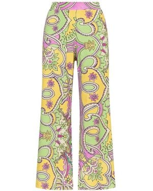Maliparmi Paisley-Print Cropped Trousers - Yellow
