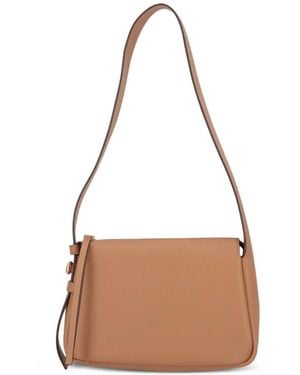 Tory Burch Grained Leather Crossbody Bag - White