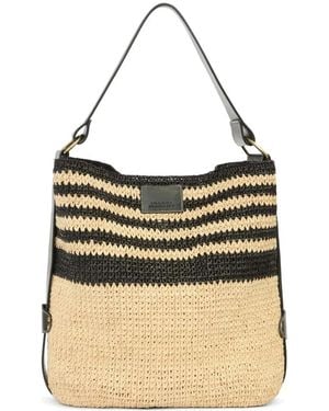 Isabel Marant Bayia Raffia Shoulder Bag - Metallic