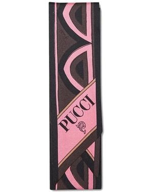 PUCCI Baiadera And Fiamme Print Silk Badeau - White