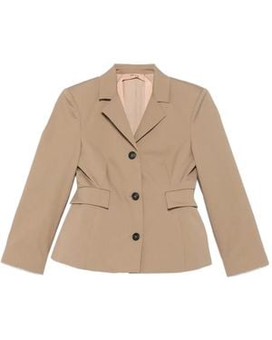 N°21 Chaqueta Con Solapas De Muesca - Neutro