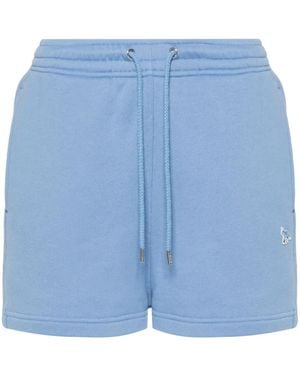 Maison Kitsuné Fox-Patch Track Shorts - Blue