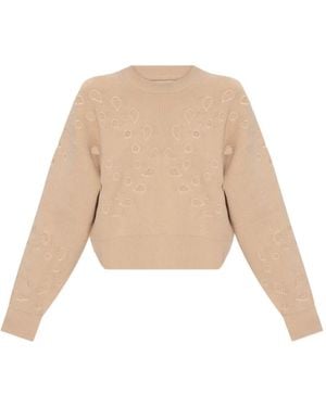 Ulla Johnson Pull Côtelé Vanessa À Découpes - Neutre