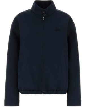 Miu Miu Jacke Mit Elastischem Saum - Blau