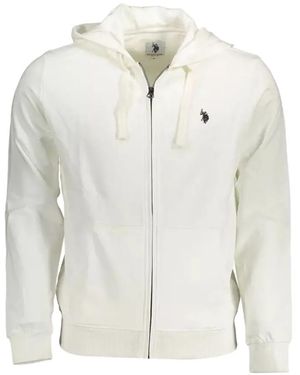 U.S. POLO ASSN. Sudadera Con Capucha Y Cremallera De Algodón - Blanco