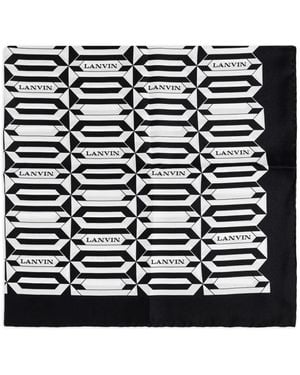 Lanvin Schal Mit Geometrischem Print - Schwarz