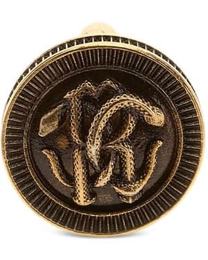 Roberto Cavalli Snake-Embellishment Cufflinks - Brown