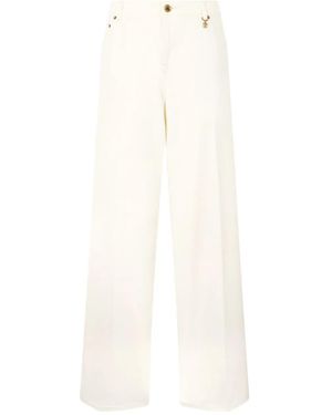 Roberto Cavalli Python-Print Trousers - White