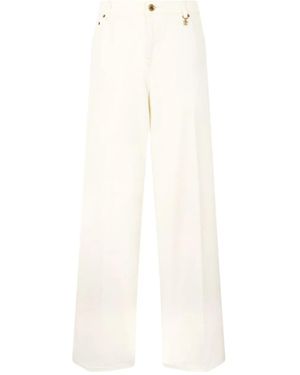 Roberto Cavalli Python-Print Trousers - White