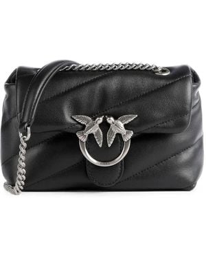 Pinko Baby Love Bag Puff Maxi Quilt New Buckle Shoulder Bag - Black