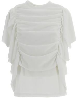 Comme des Garçons Draped Short-Sleeved T-Shirt - White