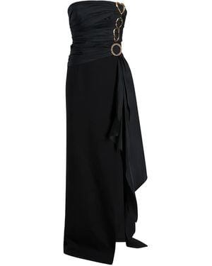 Cinq À Sept Baltra Ring-Detail Gown - Black