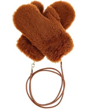 Max Mara Detachable-Strap Gloves - Brown
