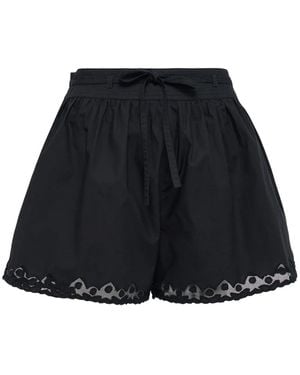 Ulla Johnson Elowen Shorts mit Ösendetail - Schwarz