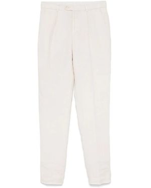 Brunello Cucinelli Garment-Dyed Trousers - White