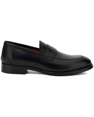 BOGGI Brushed-Leather Blake-Construction Loafers - Black
